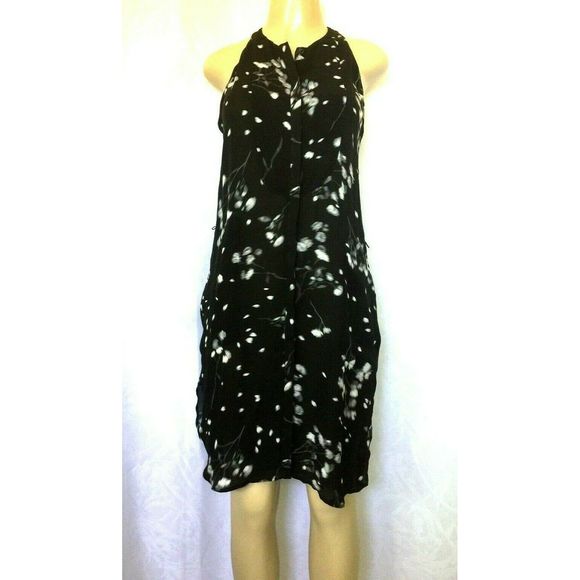 A.L.C. Dresses & Skirts - A.L.C. Silk Shirt Dress Button Down Black Floral